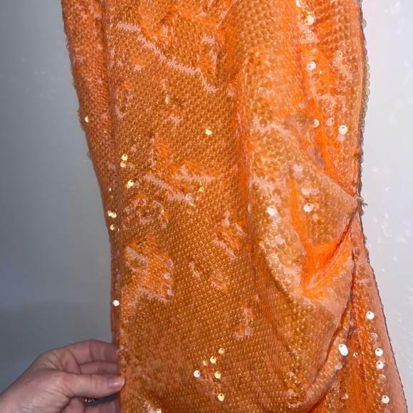 Caroline Constas Bright Orange High Neck Embellished Loud Luxury Maximalist NEW - Picture 10 of 13